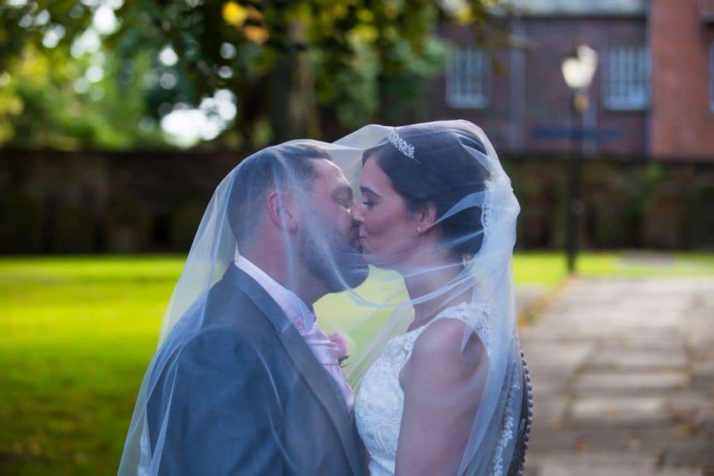 Wedding couple photographed by Keltic Rose Photography at St Cuthberts Church Carlisle