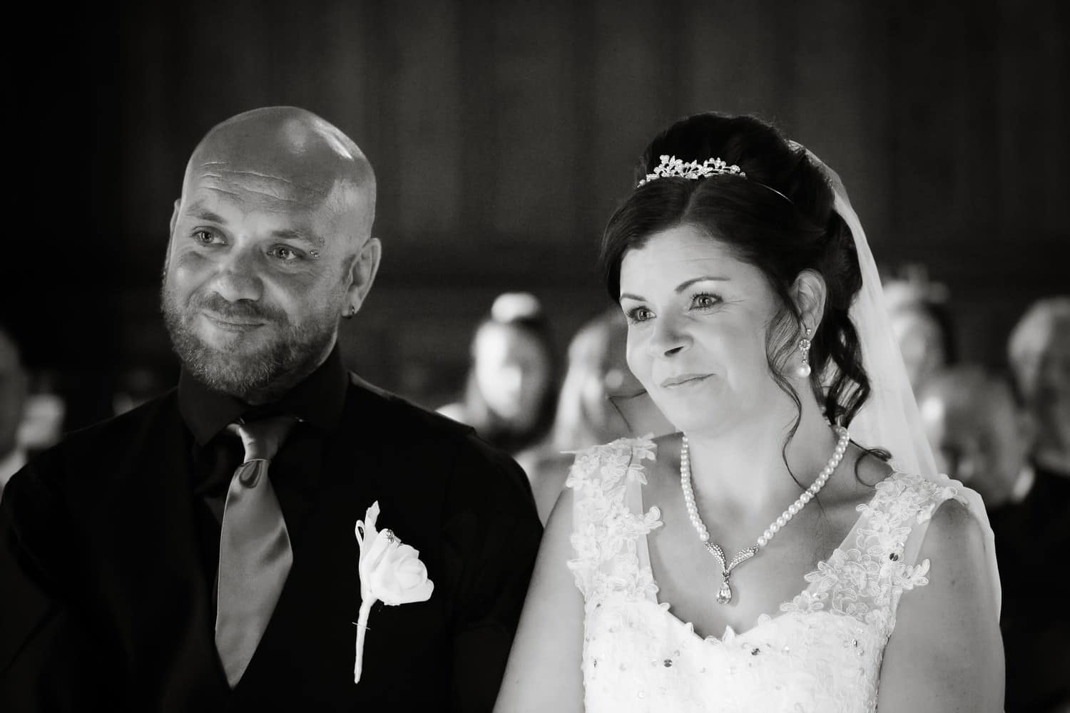 Bride and Groom during the ceremony at Carlisle Registry Office